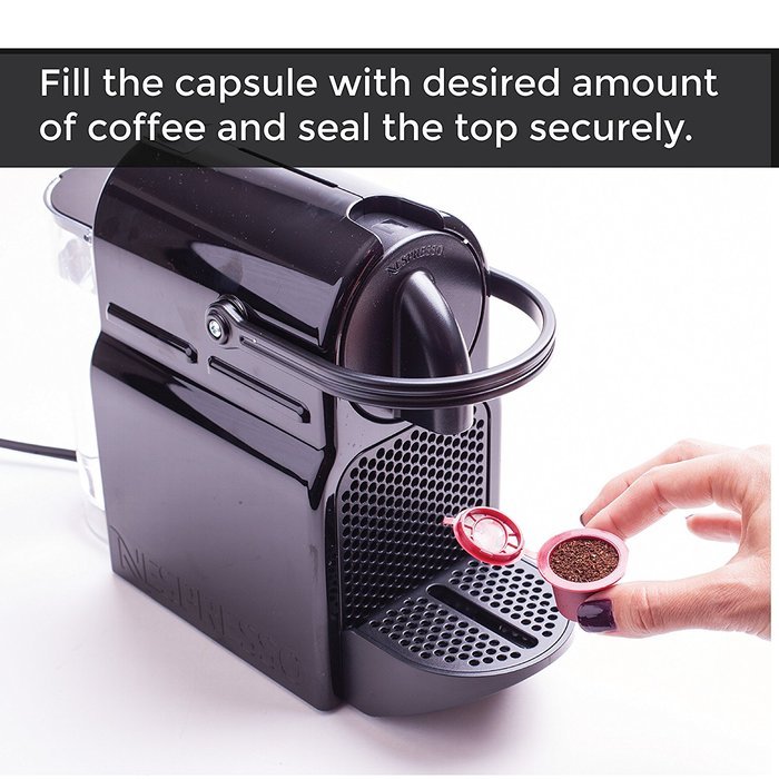 Reusable Nespresso&reg; Capsules (5-pack) | Compatible with Essenza, Inissia, Milk, Citiz, Gran Maestra, Maestria,... N5