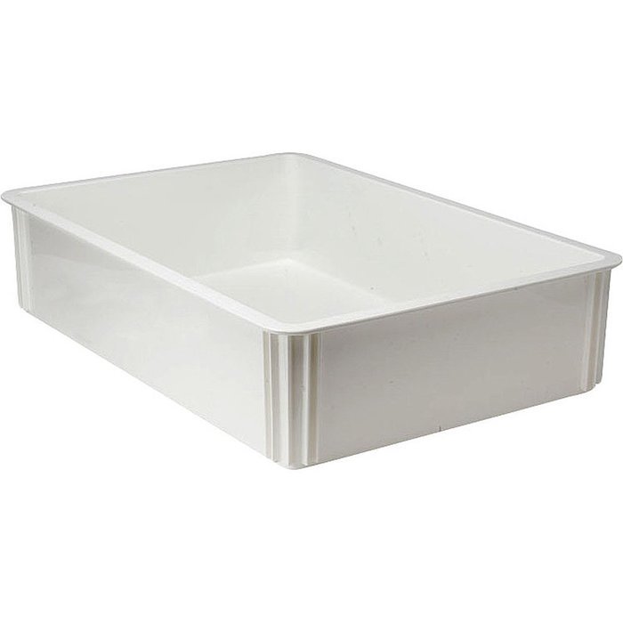 Pizza Dough Box, 26''L X 18''W X 6''D, White, Polycarbonate, Rounded Edges, Dishwasher Safe, Break (6 Pieces/Unit) N2