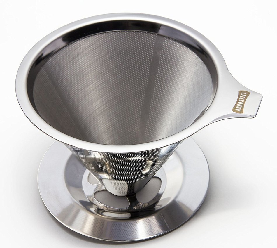 Stainless Steel Coffee Filter - Paperless & Reusable for the Best Pour Over Coffee N6