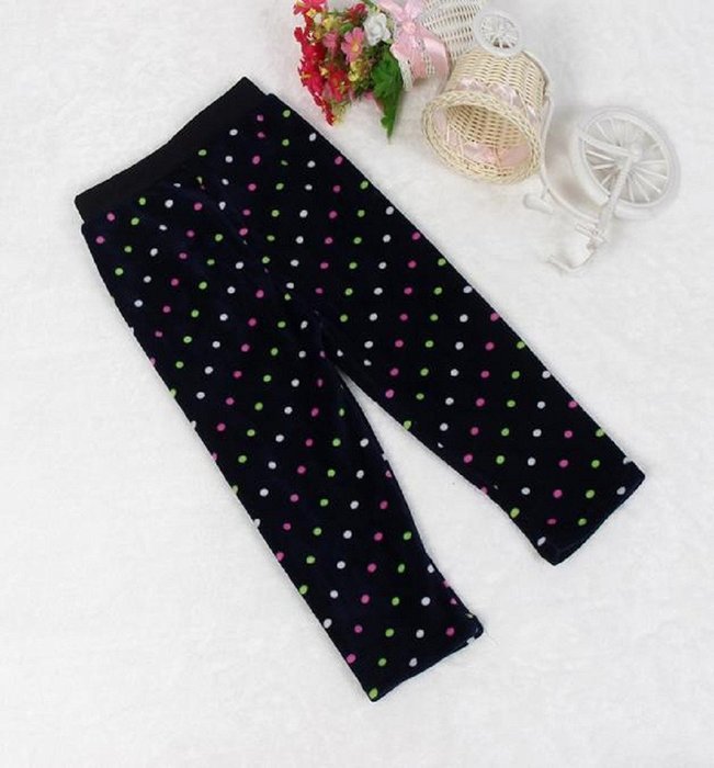 PHOTNO Winter Girls Leggings Thick Warm Elastic Waist Legging Clothing Pants (2-7Y) N4