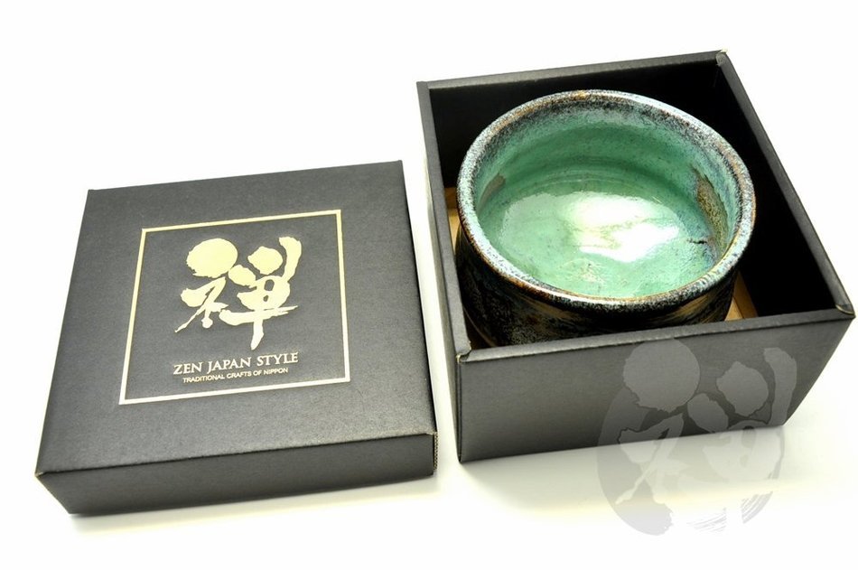 Japanese Mino Yaki ware Matcha Bowl Green Tea 11.5 / 11.5 / 8cm (4.5 / 4.5 / 3.1inch)[7325] N4