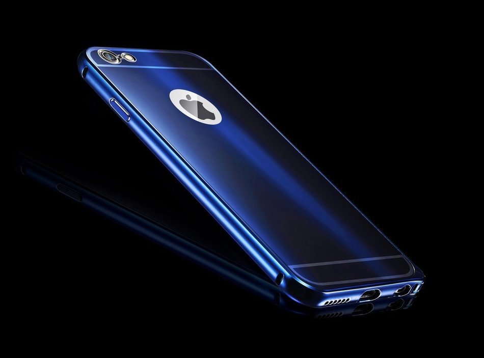 For iPhone 6 Case, Aroko Luxury Air Aluminum Metal Bumper Detachable + Mirror Hard Back Case ,2 in 1 cover ,Ultra... N7