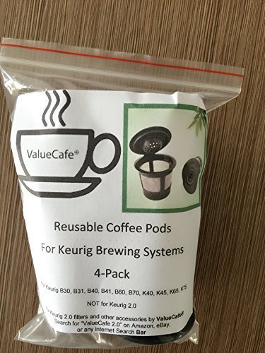 4-pack! Deluxe Coffee and Tea Filter for Keurig 2.0 Manufactured Exclusively for Valuecafe- Reusable, Permanent... N2