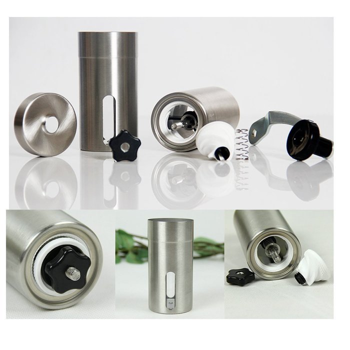 GD [2015 New Generation] Stainless Steel Manual Hand Crank Coffee Burr Mill Coffee Been Grinder N7