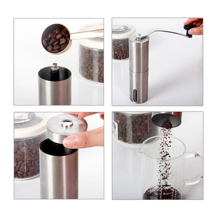 GD [2015 New Generation] Stainless Steel Manual Hand Crank Coffee Burr Mill Coffee Been Grinder N8