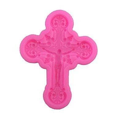Sher Jesus Cross Type Candy Fondant Cake Molds For The Kitchen Baking Molds 9.37.31.4cm N2