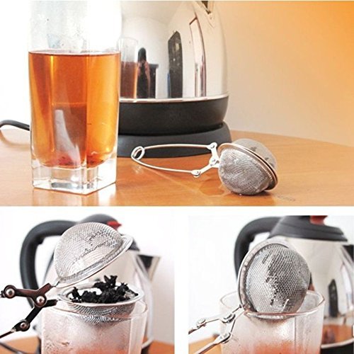 Home Product 2pcs/set Loose Spring Spoon Tea Mesh Ball Infuser Filter Teaspoon Squeeze Creative Strainer Metal... N4