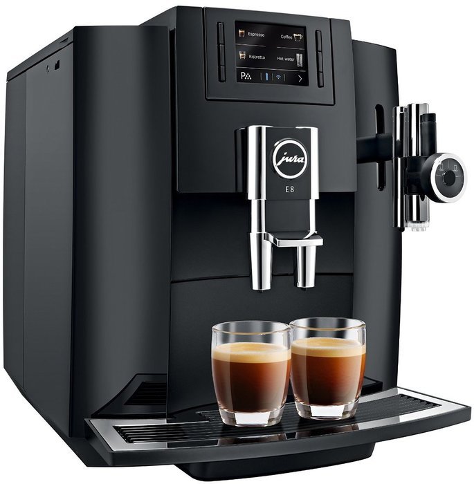 Jura E8 Espresso Machine + Cleaning Tablets + Filter Cartridge + Knox Milk Frother N3
