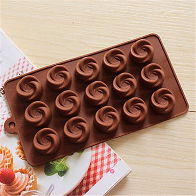 Y&XL&H Bakeware Silicone Swirl Shaped Baking Molds for Chocolate