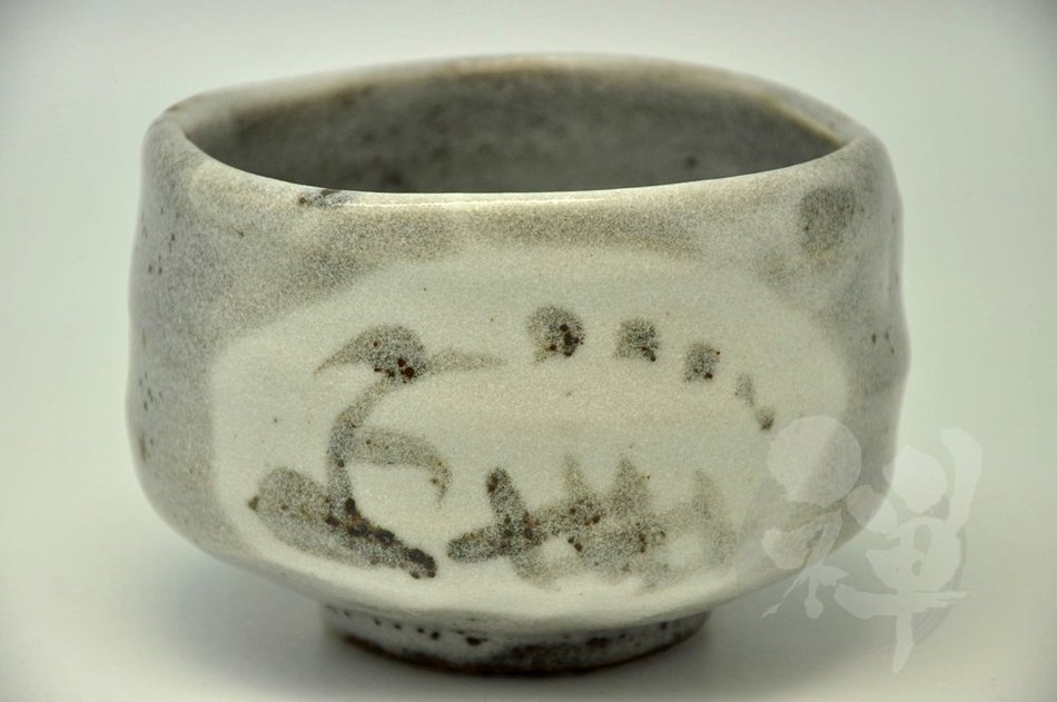 Japanese Mino Yaki ware Matcha Bowl Green Tea 11 / 11 / 8cm (4.3 / 4.3 / 3.1inch)[7345] N4