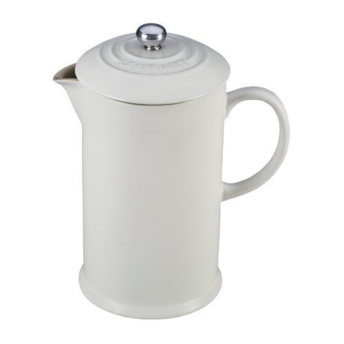 Le Creuset Stoneware 27-Ounce French Press, White