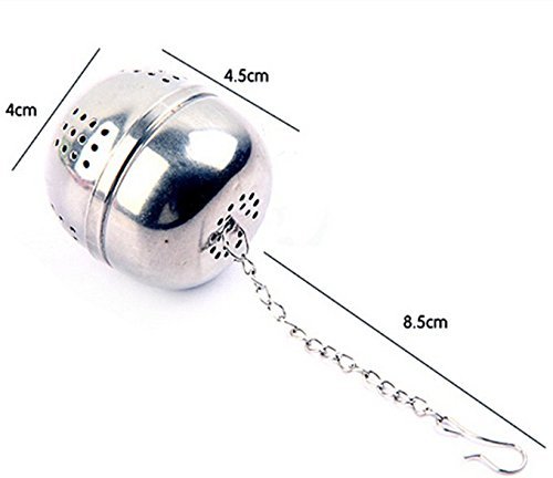 Genenic Squeeze Locking Infuser Spice Leaves Stainless Steel Strainer Tea Ball Mesh Filter N3