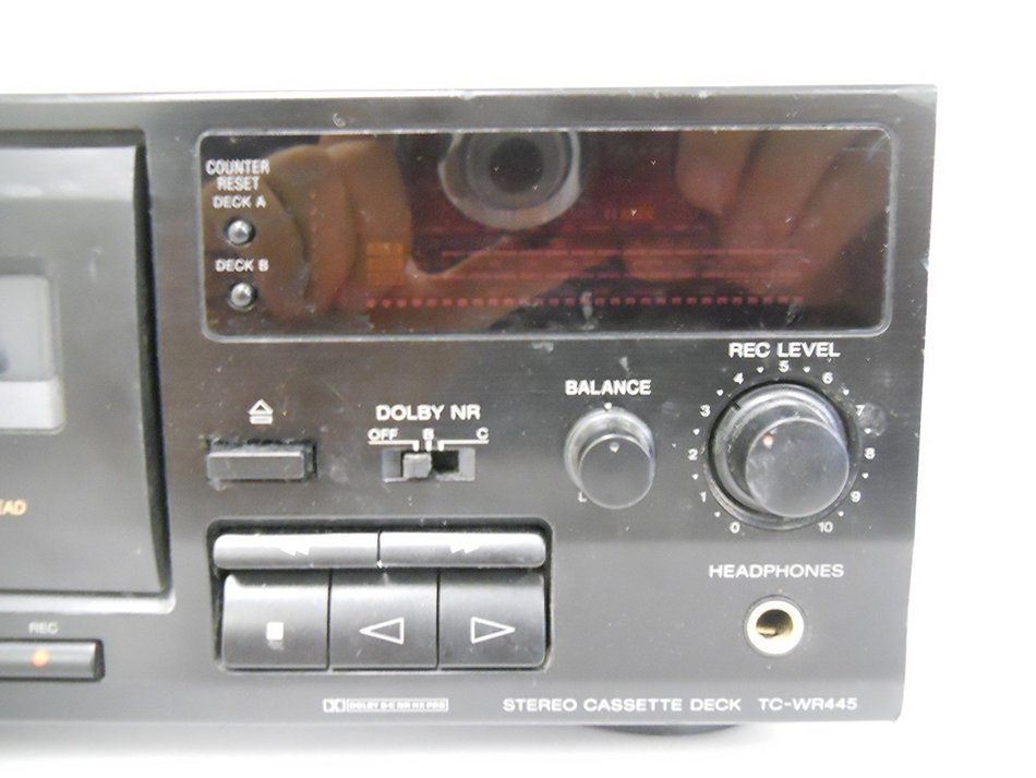 Sony TC-WR445 Dual Stereo Cassette Deck Auto Reverse DC Servo Controlled Motor High Density Head N4