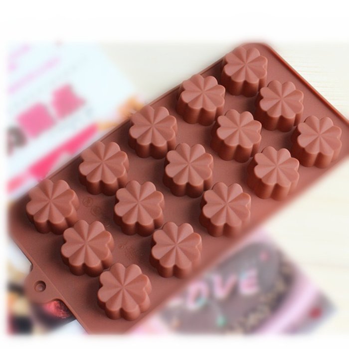 EVTECH(TM) 15 Cavity Flower Style Silicone Gel Non Stick Cake Bread Mousse Ice Pudding Mold Chocolate Jelly Candy...