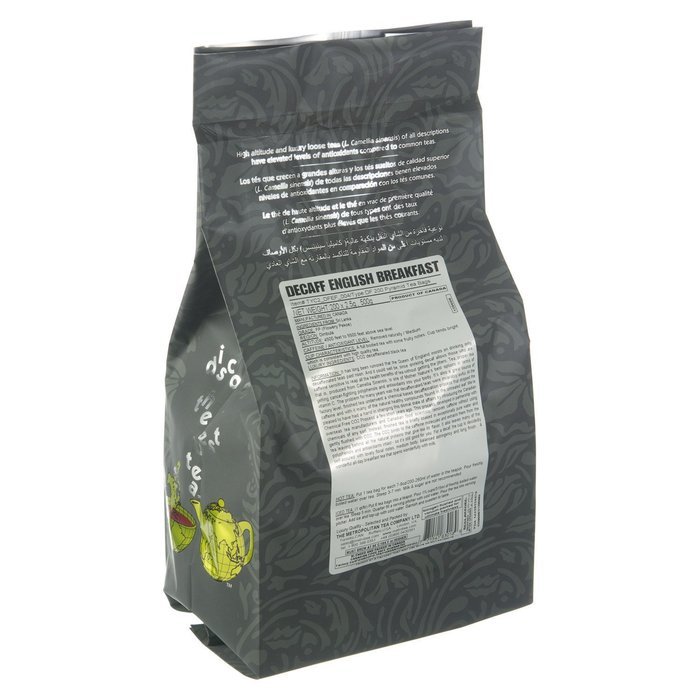 Metropolitan Tea 200 Count Pyramid Shaped Teabags, Decaffeinated English Breakfast Tea N4