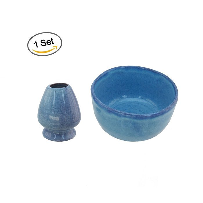 BambooMN Brand - Matcha Bowl Set (Includes Bowl & Rest) 1 Set White N18