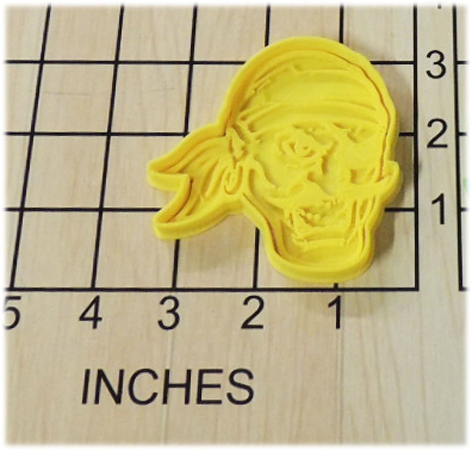 Pirate Shaped Fondant Cookie Cutter and Stamp #1142 N2