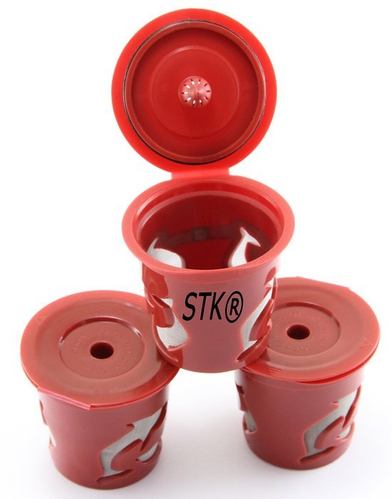 STK 3-Pack Reusable Filter Cups for Keurig K-Cup Elite and Single Cup Brewing Systems N2