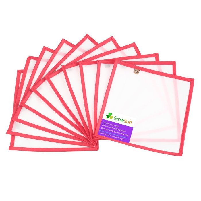 Growsun 5-PCS 8"x8" 25 Micron Pressing Screen Red for Bubble Bag Set, Ice Hash Extraction Bags, Herb Essense Micron... N4