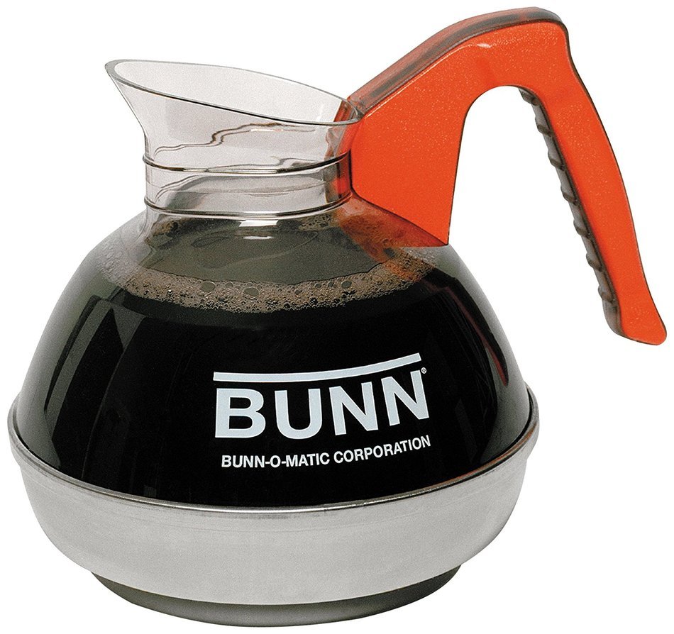 BUNN 6101.0101 Easy Pour Commercial 12-Cup Decaf Coffee Decanter, Orange