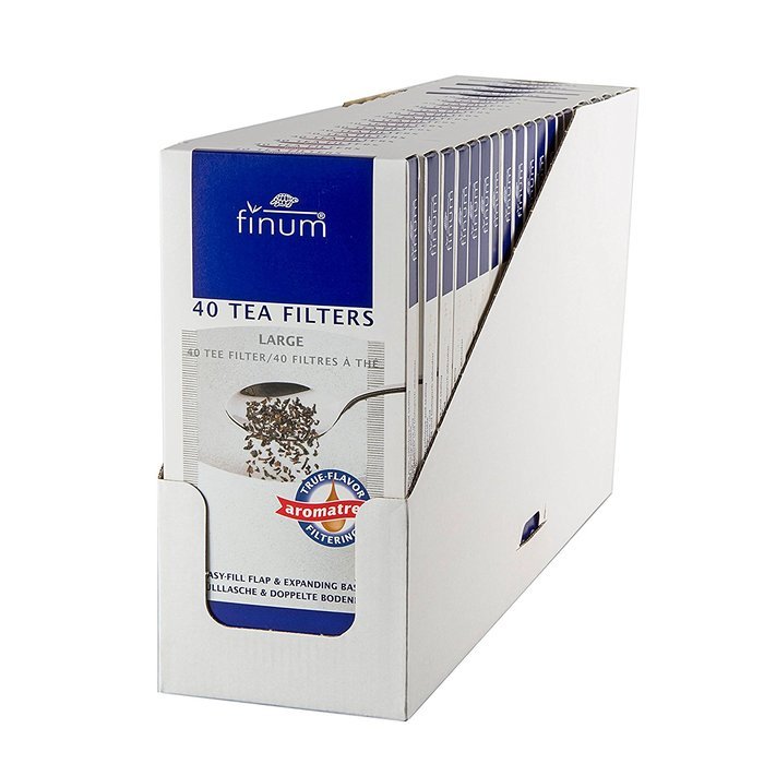 40 Paper Tea Filters Size L (20 retail packages per display tray) N2