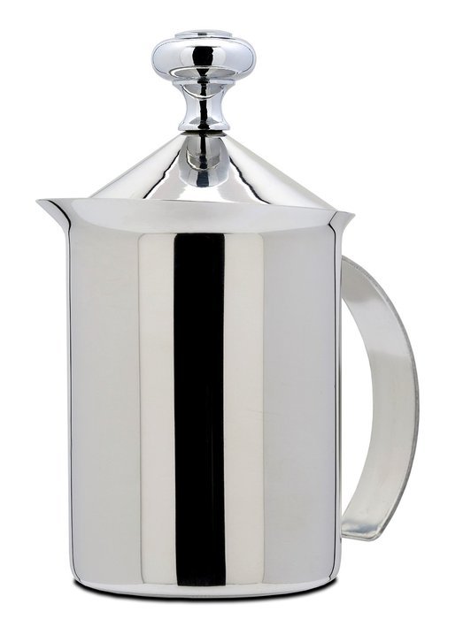 Bellemain Stainless Steel Hand Pump Milk Frother, 14 oz. capacity N4