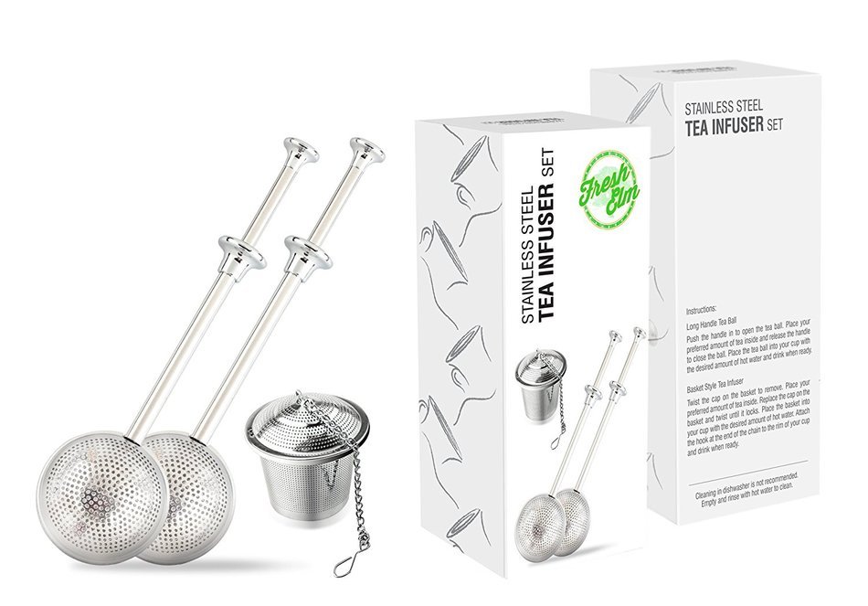 Loose Leaf Tea Infuser (Set of 3) - Stainless Steel Strainers perfect for Quality Brewing to Filter Tea in Various... N2