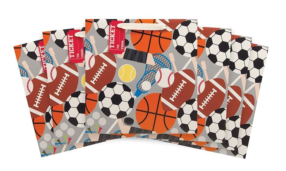 The Gift Wrap Company Gift Bags (Set of 6), All Star, Large, Multicolor