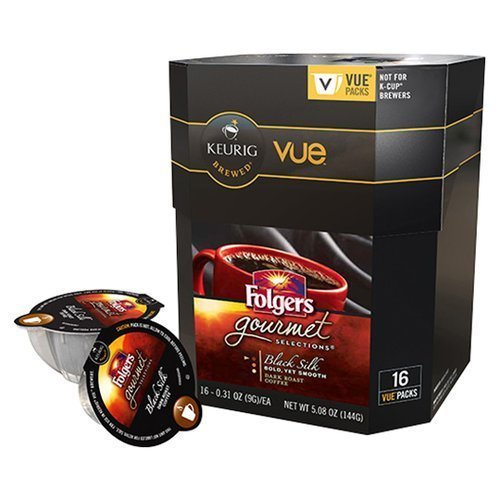 Folgers Black Silk Coffee Vue Cups For Keurig Vue Brewers, JUST RELEASED #