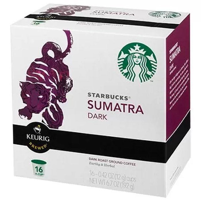 Starbucks Sumatra K-Cup&reg;, Total of 96 Single Serving K-Cup&reg; Packs , Premium Coffee Blend, Best Gourmet Coffee,...