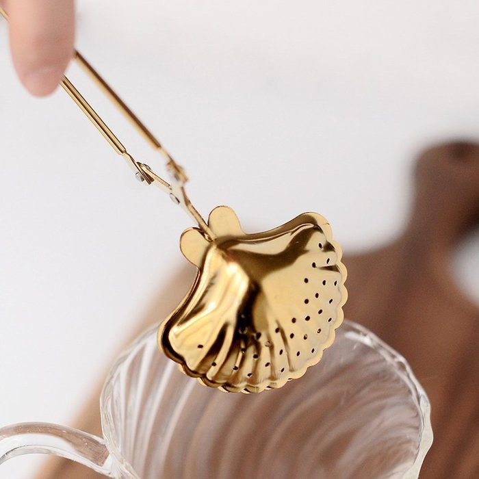 Creativity Gold Stainless Steel Quality Tea Infuser Clip - Star / Moon / Sun / Shell / Teapot N16