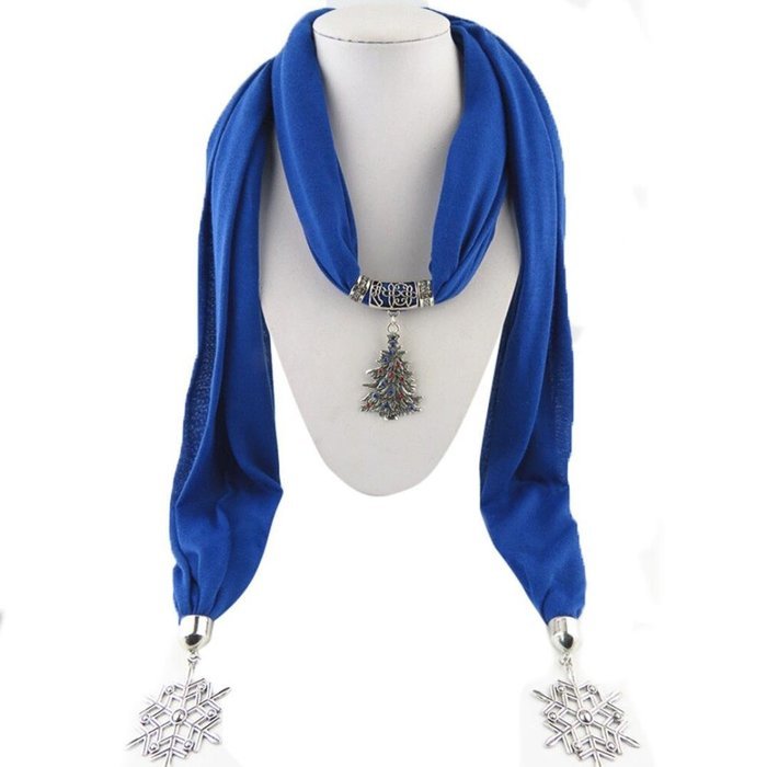 Scarf,Morecome Women Pendant Scarf With Tassel Rhinestone Jewelry Scarves (Red) N2