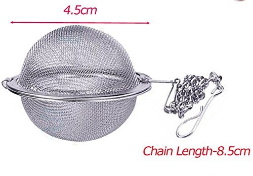 Genenic Squeeze Locking Infuser Spice Leaves Stainless Steel Strainer Tea Ball Mesh Filter N5