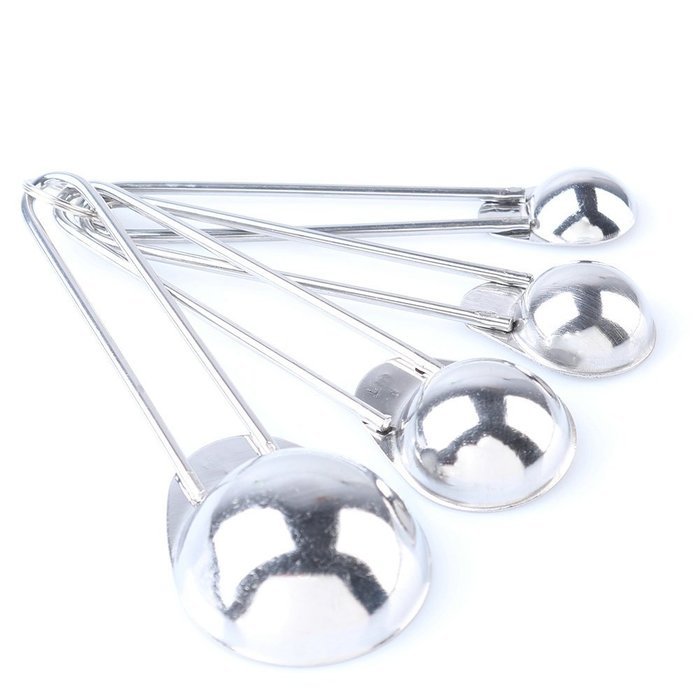 Holidayli Set of 4 Tea Coffee Measuring Scoop Spoons, Premium Stainless Steel Measuring Spoons for Tea, Coffee N7