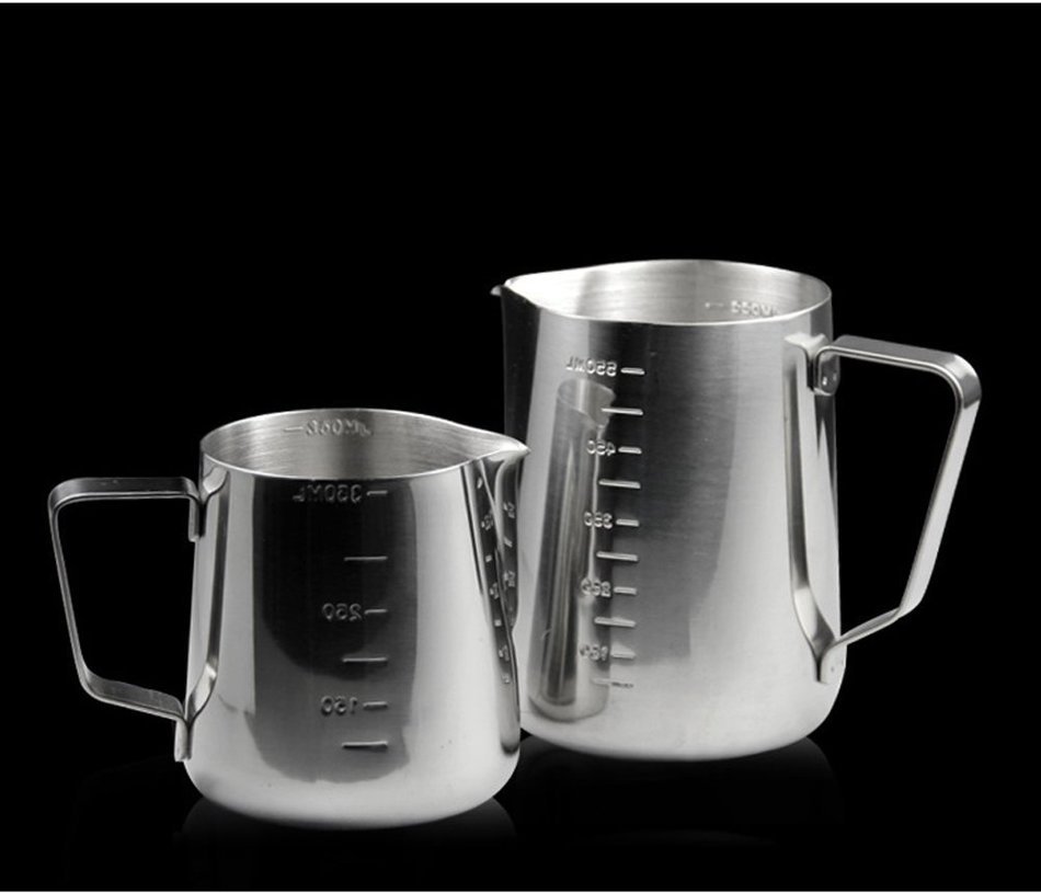 Lautechco Thicken Stainless Steel Measuring Cups Fancy Coffee Garland Tools Cup Fancy Coffee Measuring Cups with... N3