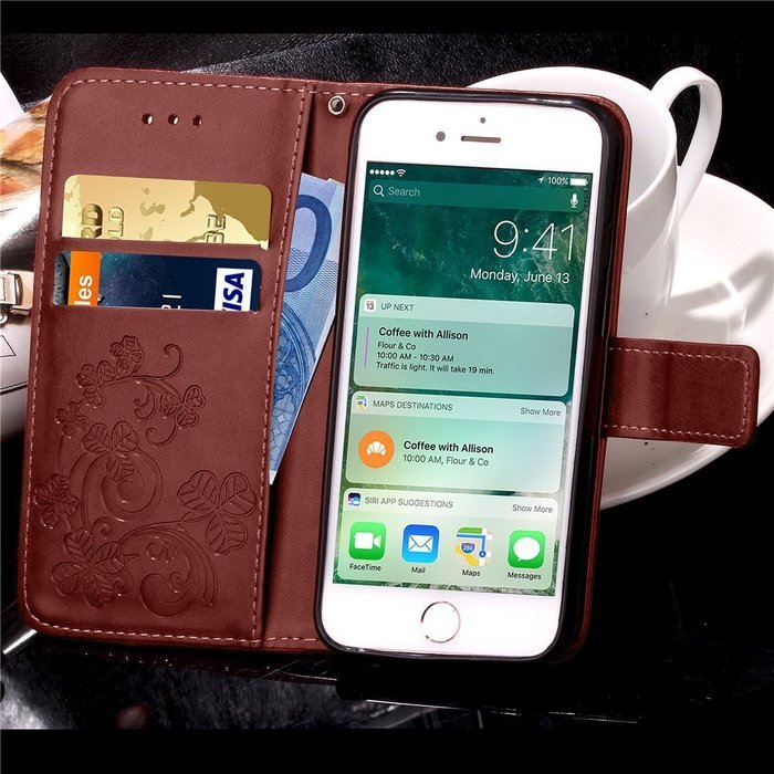 iPhone 7 Plus Case, iPhone 7 Plus Wallet Case,PHEZEN Cute Bear Don't Touch My Phone Design PU Leather Wallet Case... N145