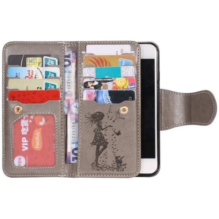 iPhone 7 Plus Case, iPhone 7 Plus Wallet Case,PHEZEN Cute Bear Don't Touch My Phone Design PU Leather Wallet Case... N148