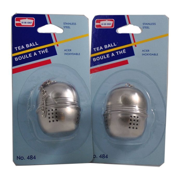 Lot of 2 Stainless Steel Tea Balls Infuser Strainer