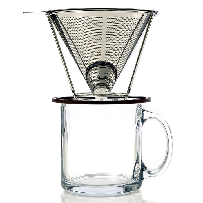 Stainless Steel Clever Coffee Dripper by Meltera, Makes Best Pour Over Coffee, Permanent & Reusable Cone with... N2