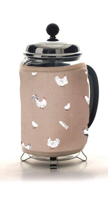Rushbrookes Pecking Order 100% Cotton Stone Cafetiere Cosy