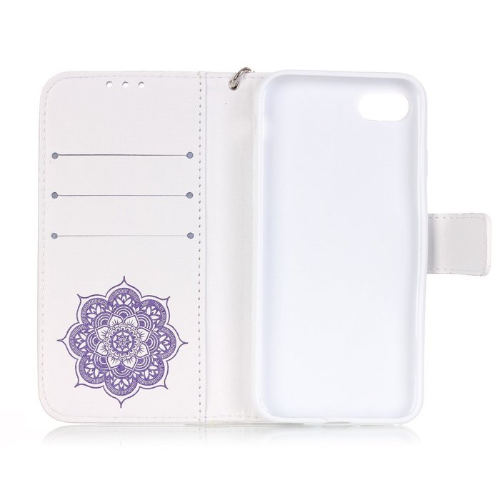 iPhone 7 Case, PHEZEN Dream Catcher Design Bling Diamond PU Leather Wallet Case [Magnetic Closure] [Credit Card... N34
