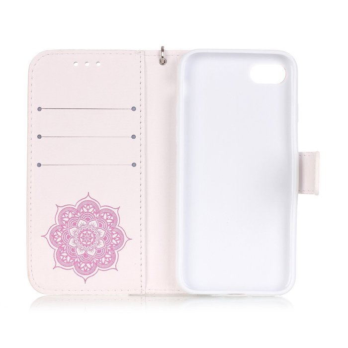 iPhone 7 Case, PHEZEN Dream Catcher Design Bling Diamond PU Leather Wallet Case [Magnetic Closure] [Credit Card... N36