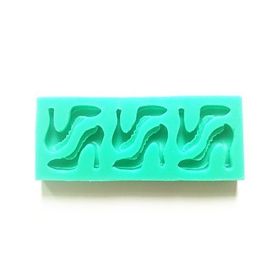 Sher Bakeware Silicone High Heels Baking Molds for Fondant Candy Chocolate Cake (Random Colors) N3