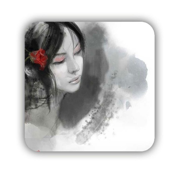 Generic Mdf Cup Mat Design Asian Chinese Painting Ink Well N9