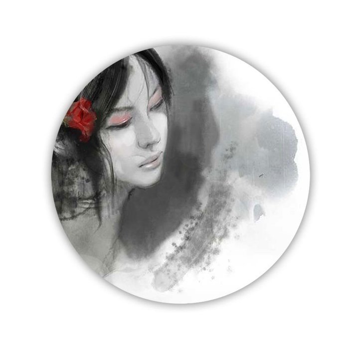 Generic Mdf Cup Mat Design Asian Chinese Painting Ink Well N10