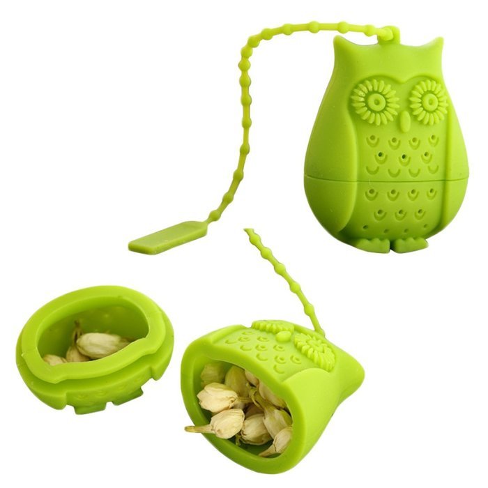 JLHua Owl Shape Snap Mesh Tea Ball Infuser,Random Color N5