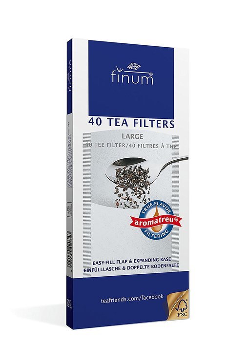 40 Paper Tea Filters Size L (20 retail packages per display tray) N3