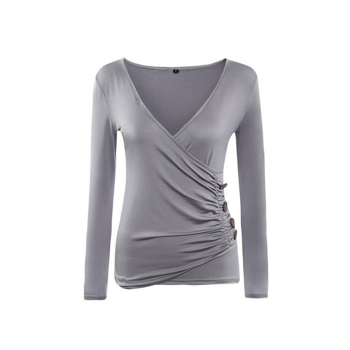 Casual Blouse,Morecome Women's Button Long Sleeve Casual Blouse Shirt Tops N14