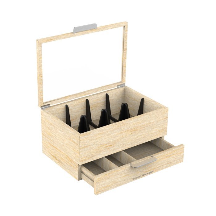 Mind Reader "Royce"Wooden Tea Bag and Condiment Organizer, Brown N2