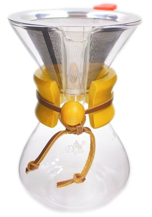 Diguo Glass Coffee Maker Classic Series Glass Coffeemaker (400ml/14oz/1-2 Cup) (One Coffee Maker with 40 pcs Paper... N8